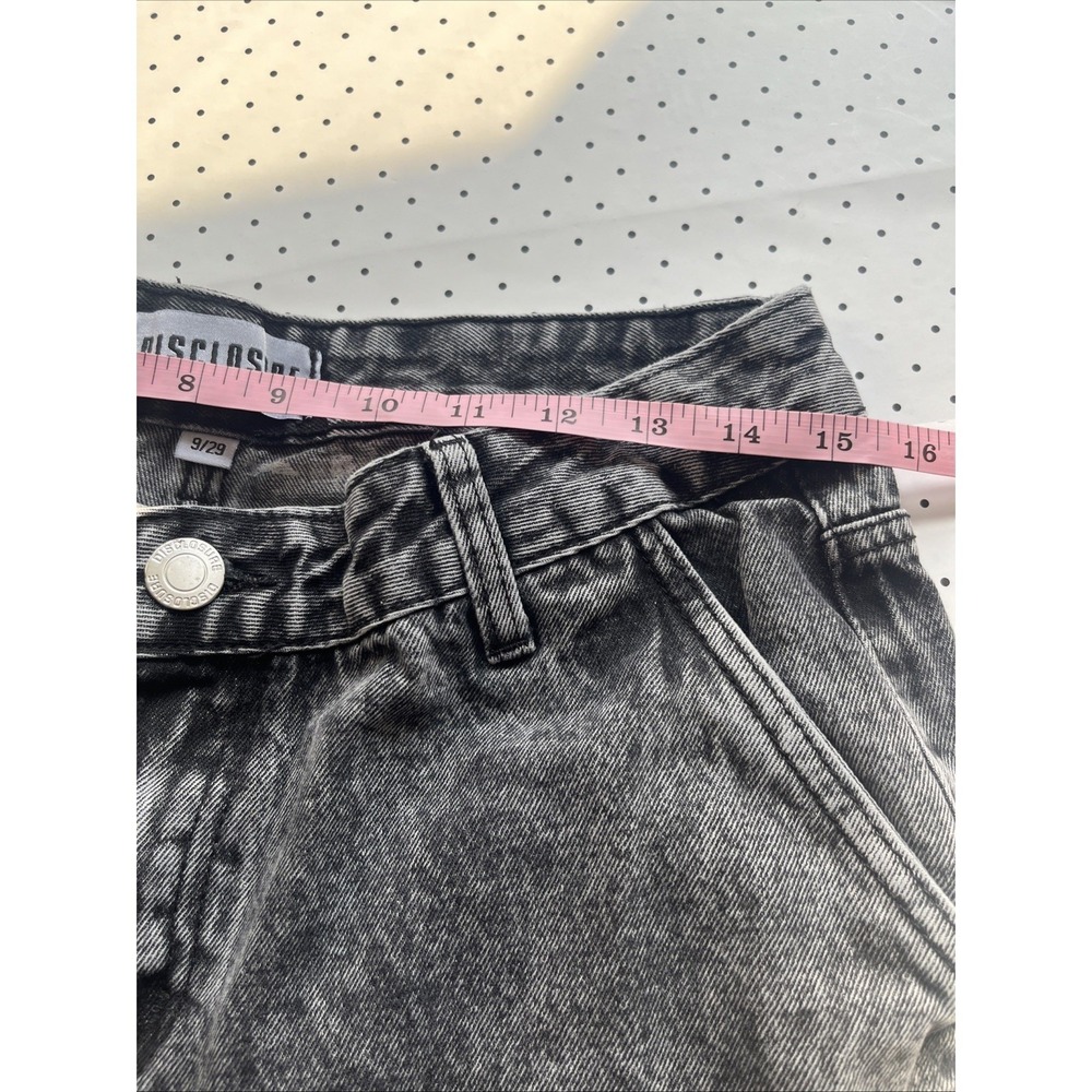 Disclosure Washed Black Cargo Jeans Wide Leg Y2K Streetwear Utility Pants 9/29 - Picture 8 of 11